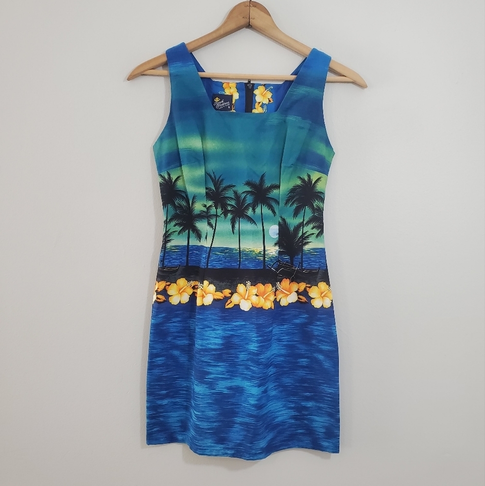 Royal Creations Tropical Print Dress